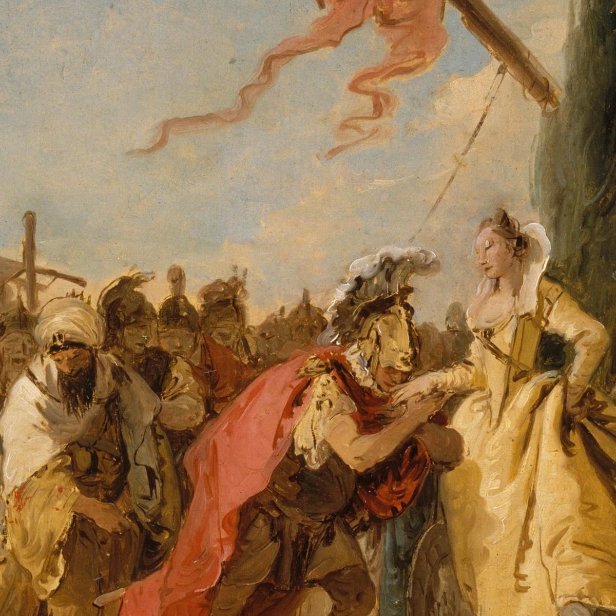 The Meeting Of Antony And Cleopatra Giovanni Battista Tiepolo gbt51 canvas print