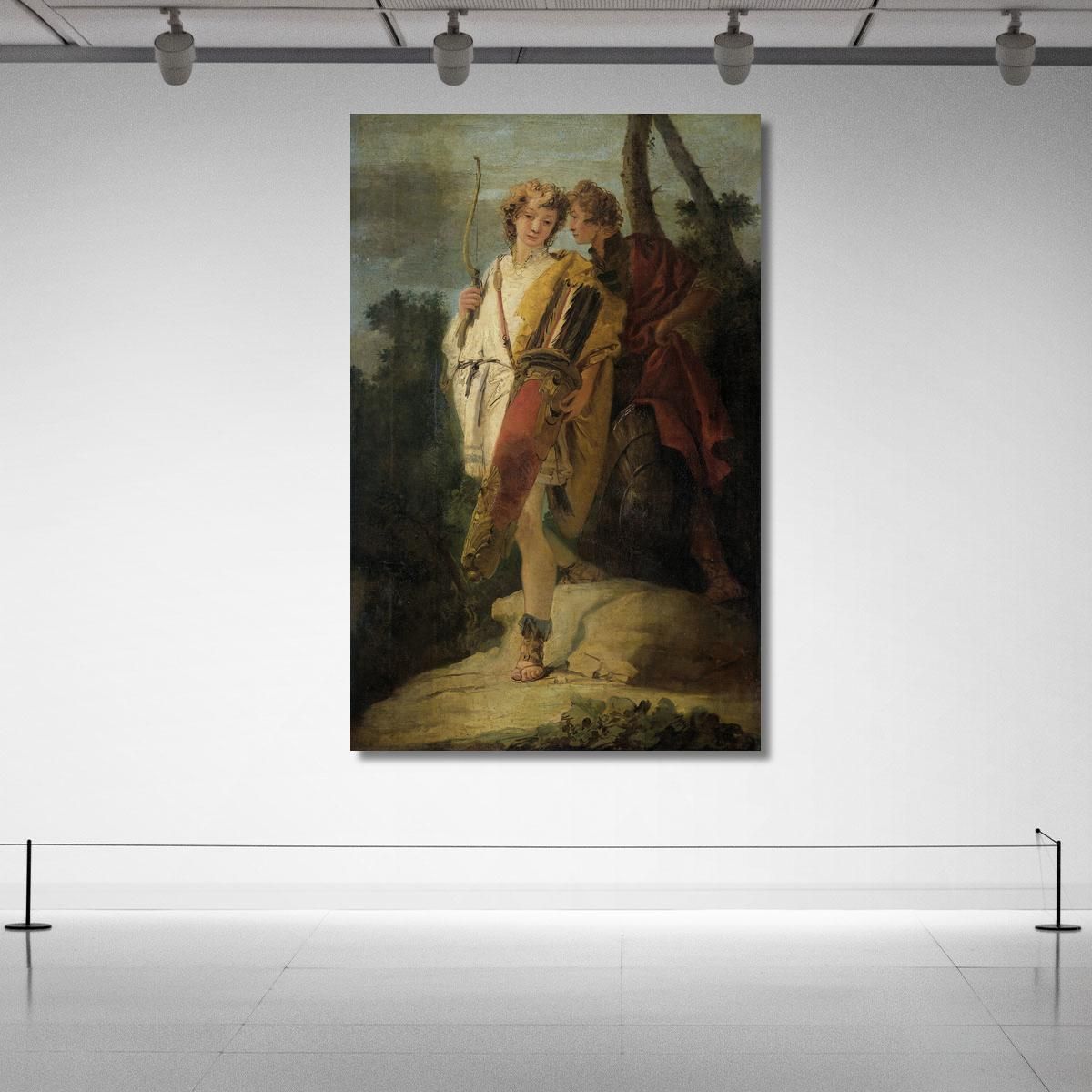 Young Man With Bow And Large Quiver And His Companion With A Shield Giovanni Battista Tiepolo gbt57 canvas print 