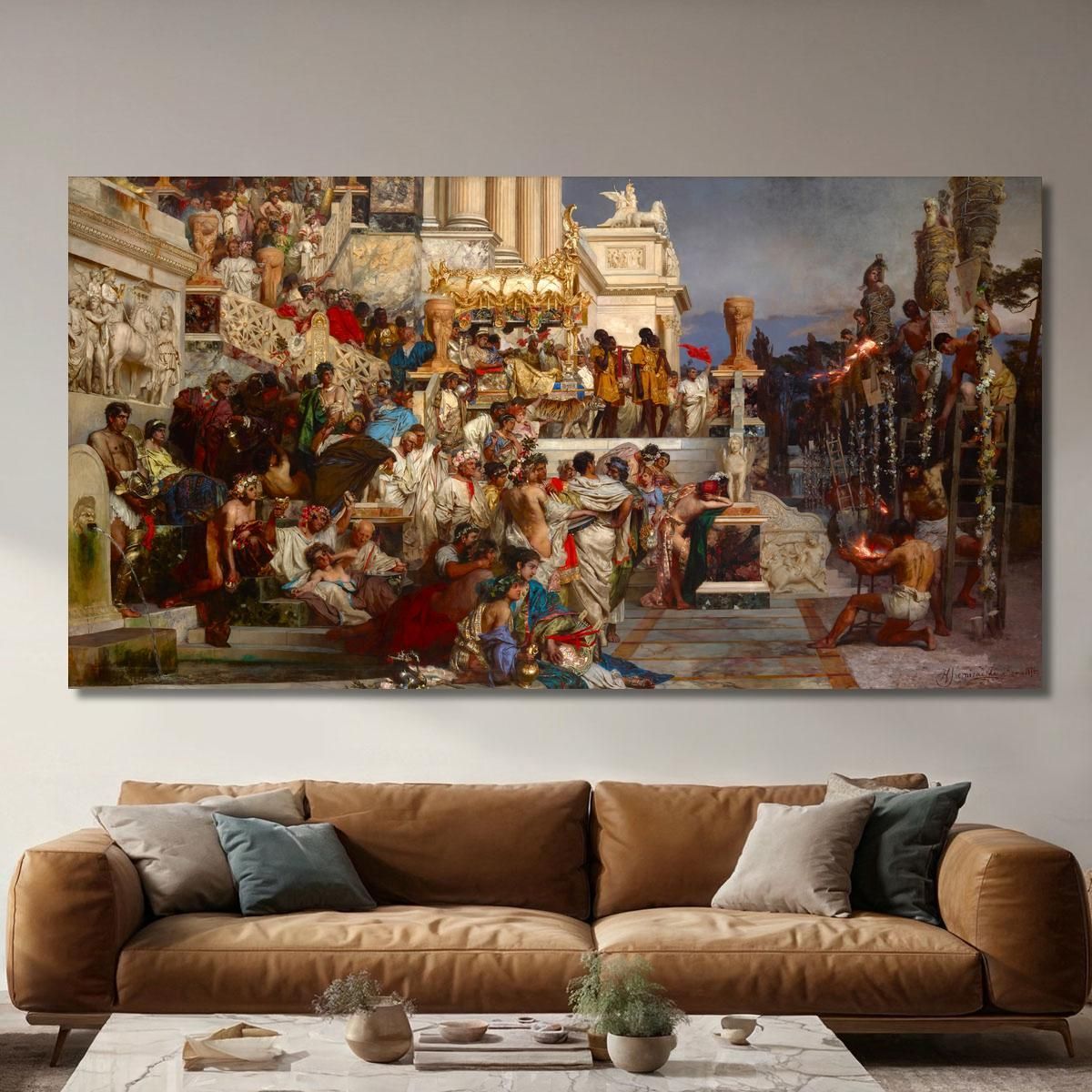 Nero S Torches Henryk Siemiradzki hsm26 canvas print 