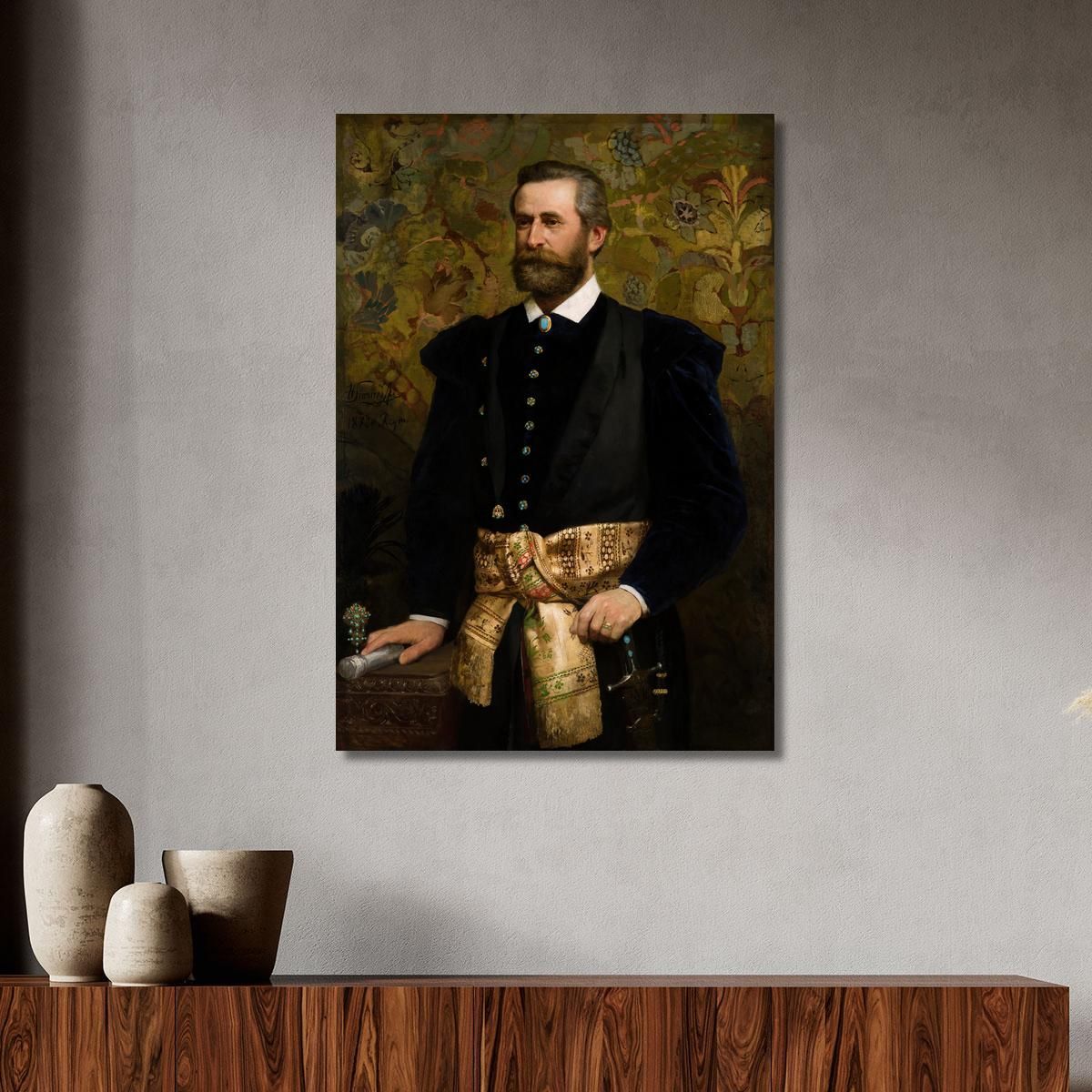 Portrait Of Ludwik Wodzicki 1834 1894 Marhal Of The Galician Seym Henryk Siemiradzki hsm32 canvas print 