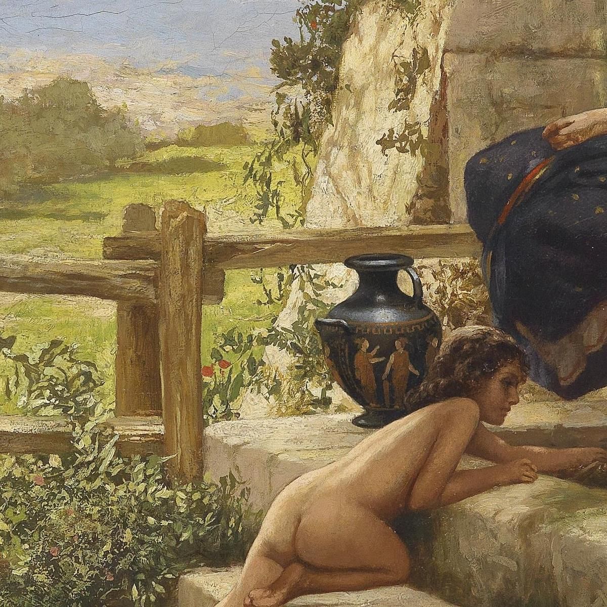 At The Fountain Henryk Siemiradzki hsm34 canvas print