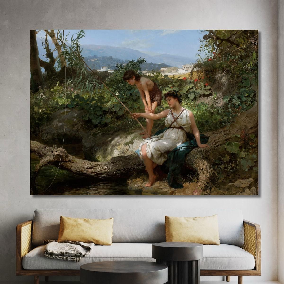 Roman Idyll Fishing Henryk Siemiradzki hsm36 canvas print 