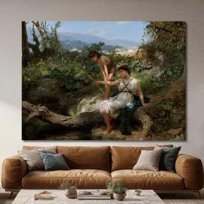 Roman Idyll Fishing Henryk Siemiradzki hsm36 canvas print 