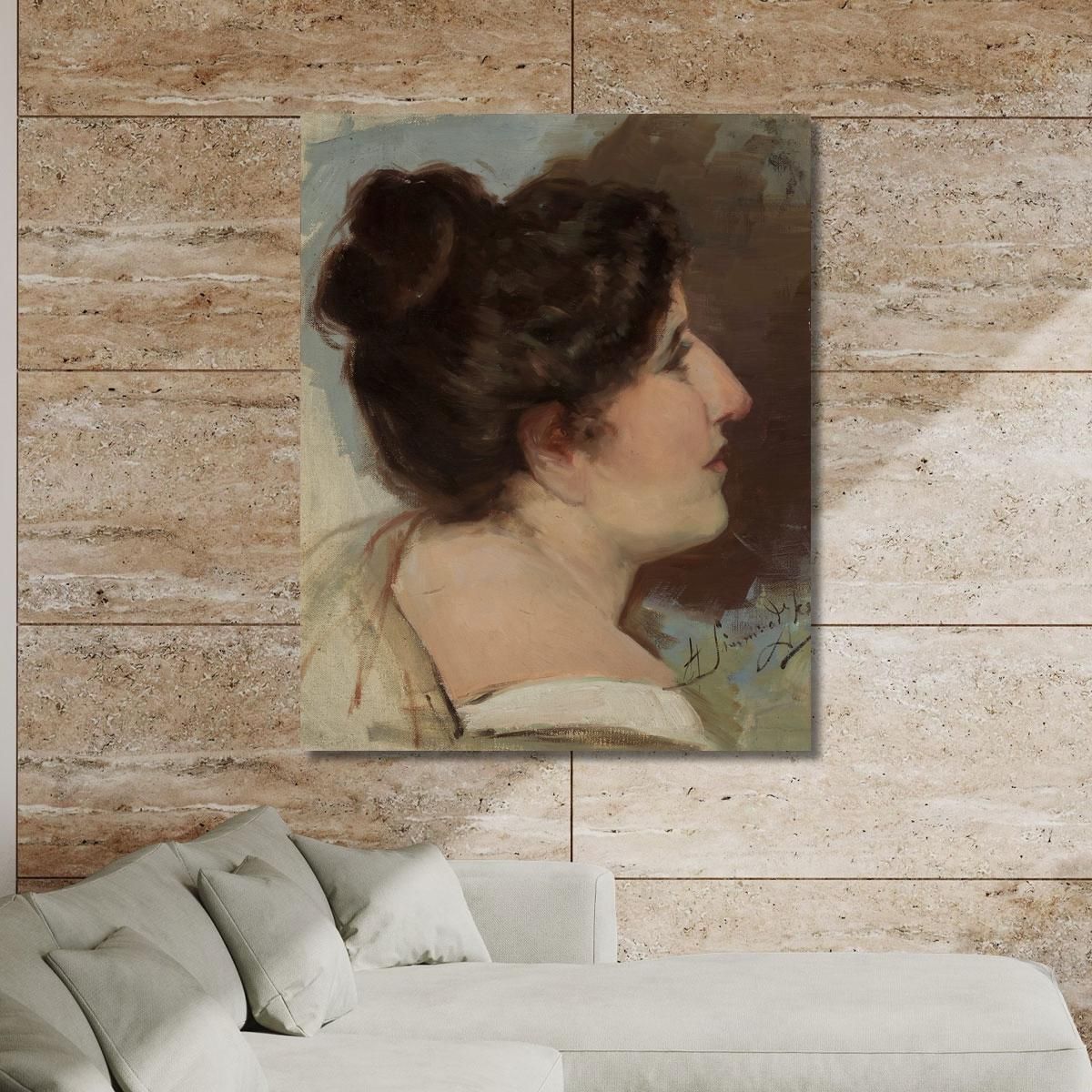 Study Of A Head Henryk Siemiradzki hsm42 canvas print 
