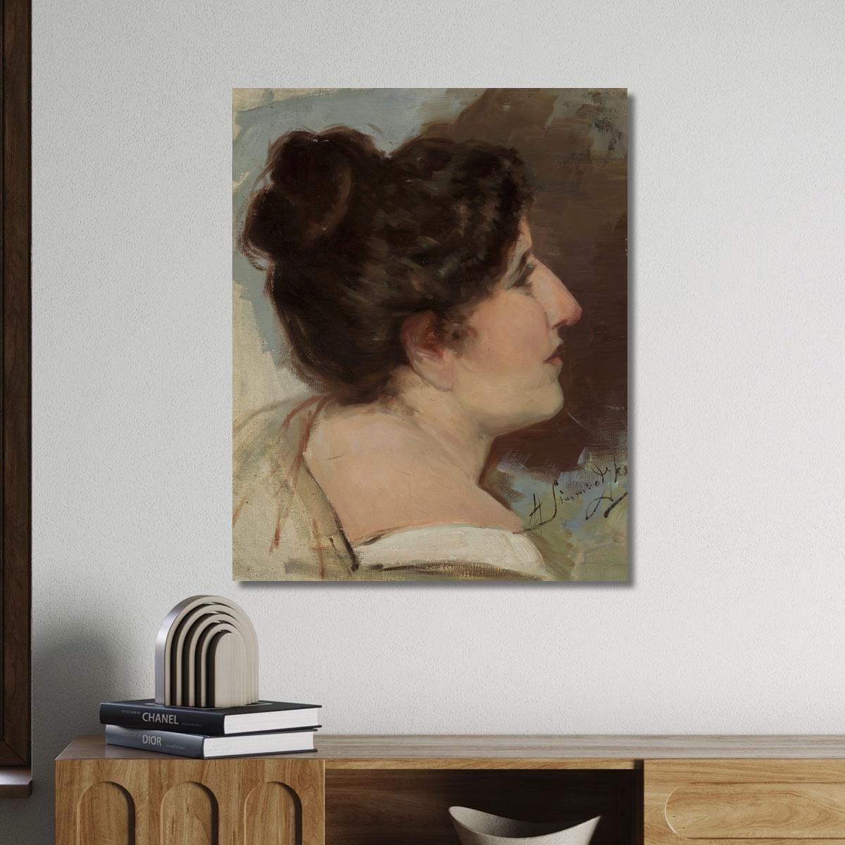 Study Of A Head Henryk Siemiradzki hsm42 canvas print 