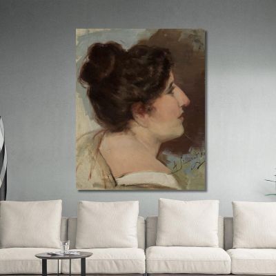 Study Of A Head Henryk Siemiradzki hsm42 canvas print 