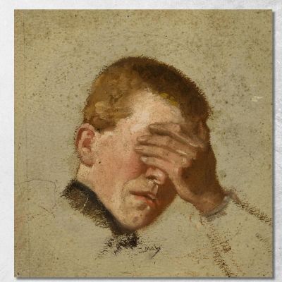 Boy Covering His Eyes Jacek Malczewski jml11 canvas print 