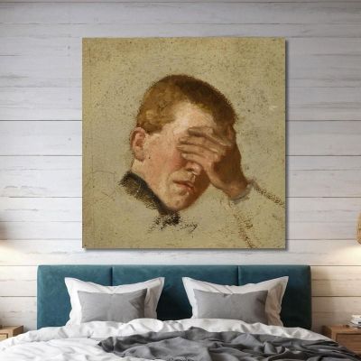 Boy Covering His Eyes Jacek Malczewski jml11 canvas print 