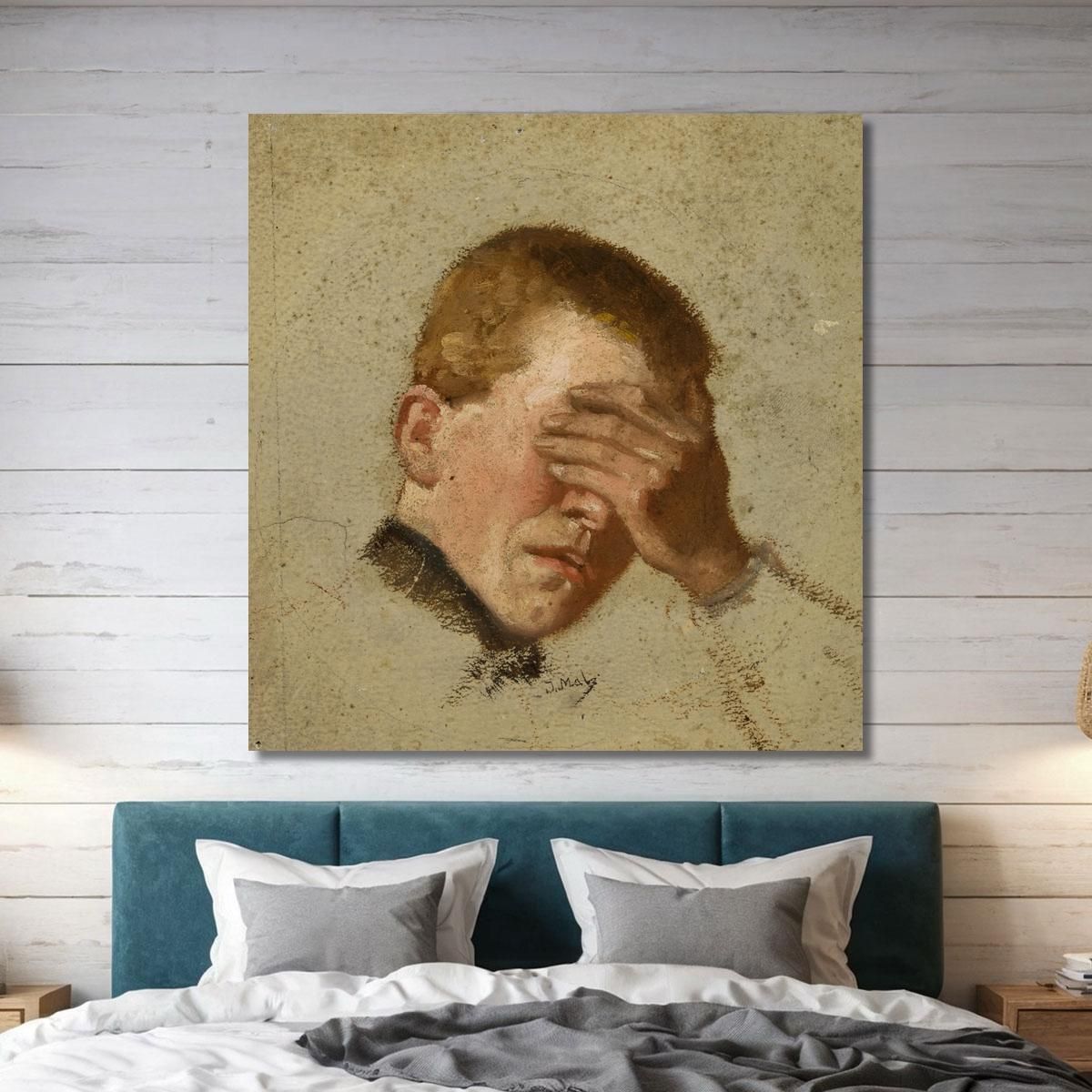 Boy Covering His Eyes Jacek Malczewski jml11 canvas print 