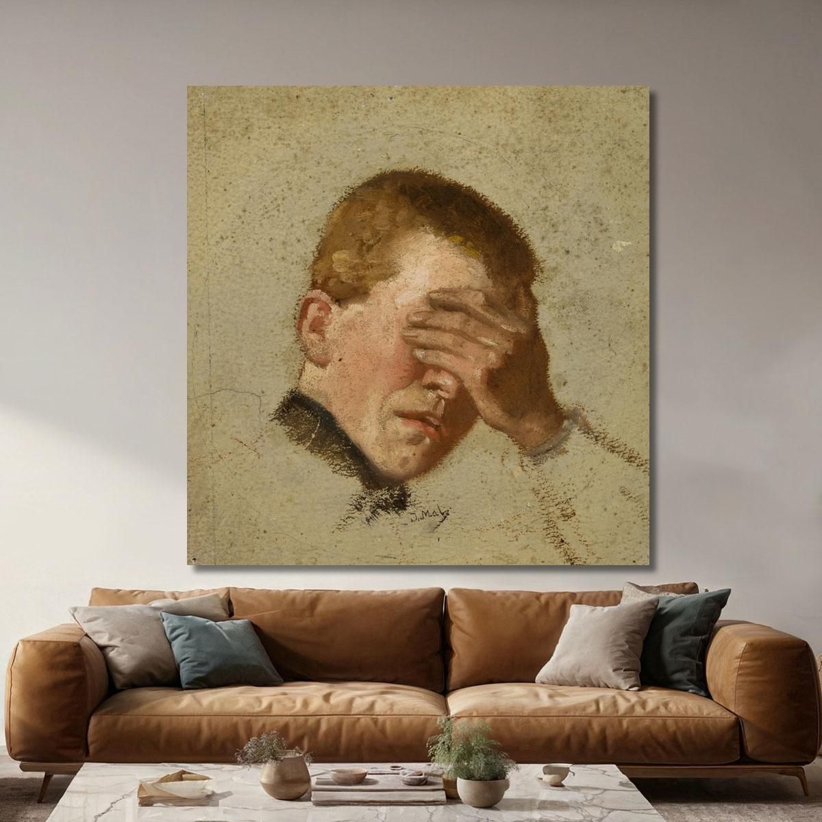Boy Covering His Eyes Jacek Malczewski jml11 canvas print 