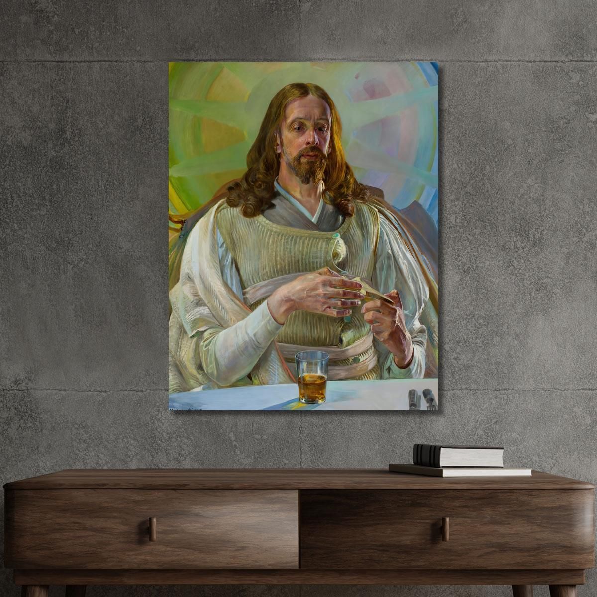 Christ In Emmaus Central Section Of The Triptych Jacek Malczewski jml12 canvas print 