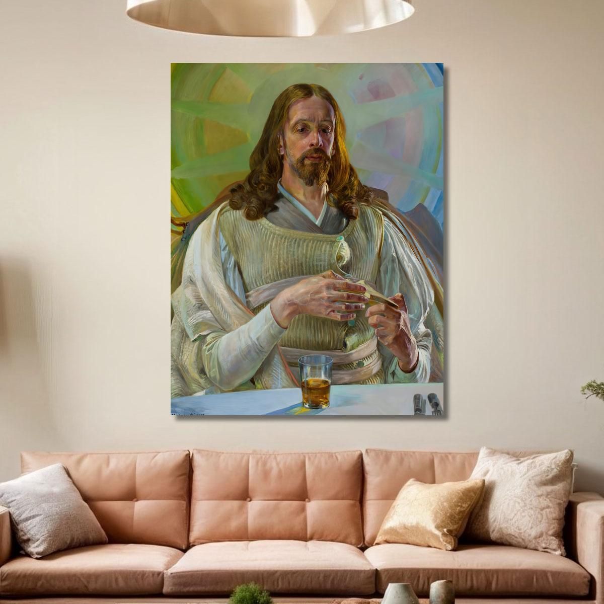 Christ In Emmaus Central Section Of The Triptych Jacek Malczewski jml12 canvas print 