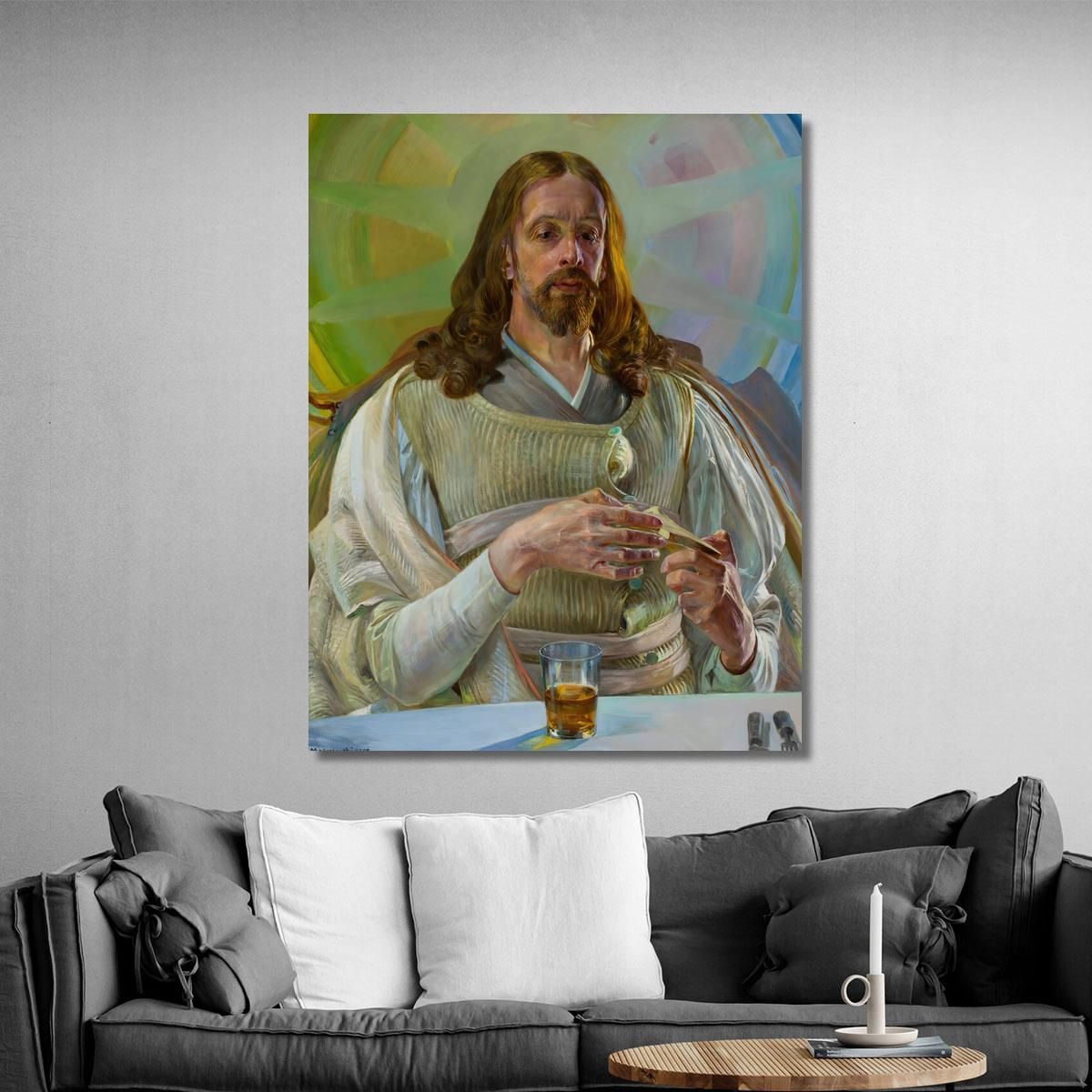 Christ In Emmaus Central Section Of The Triptych Jacek Malczewski jml12 canvas print 