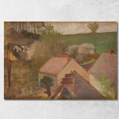 Countryside Landscape With Houses Jacek Malczewski jml18 canvas print 