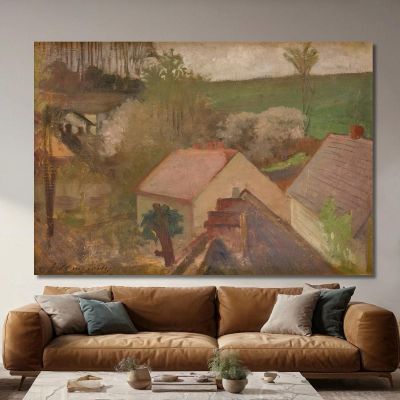Countryside Landscape With Houses Jacek Malczewski jml18 canvas print 