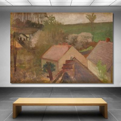 Countryside Landscape With Houses Jacek Malczewski jml18 canvas print 