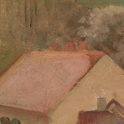 Countryside Landscape With Houses Jacek Malczewski jml18 canvas print