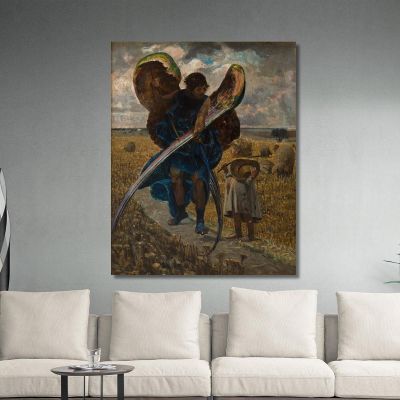 Following The Angel Triptych (Central Part) Jacek Malczewski jml33 canvas print 