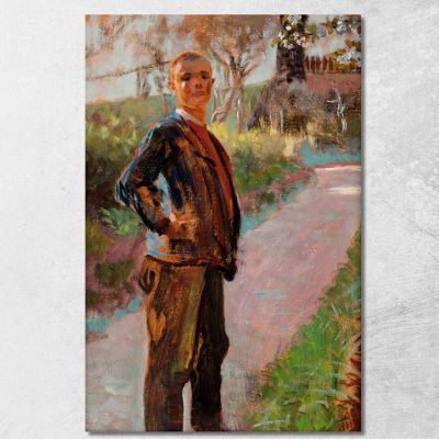 Landscape With The Artist'S Son On A Path Jacek Malczewski jml54 canvas print 