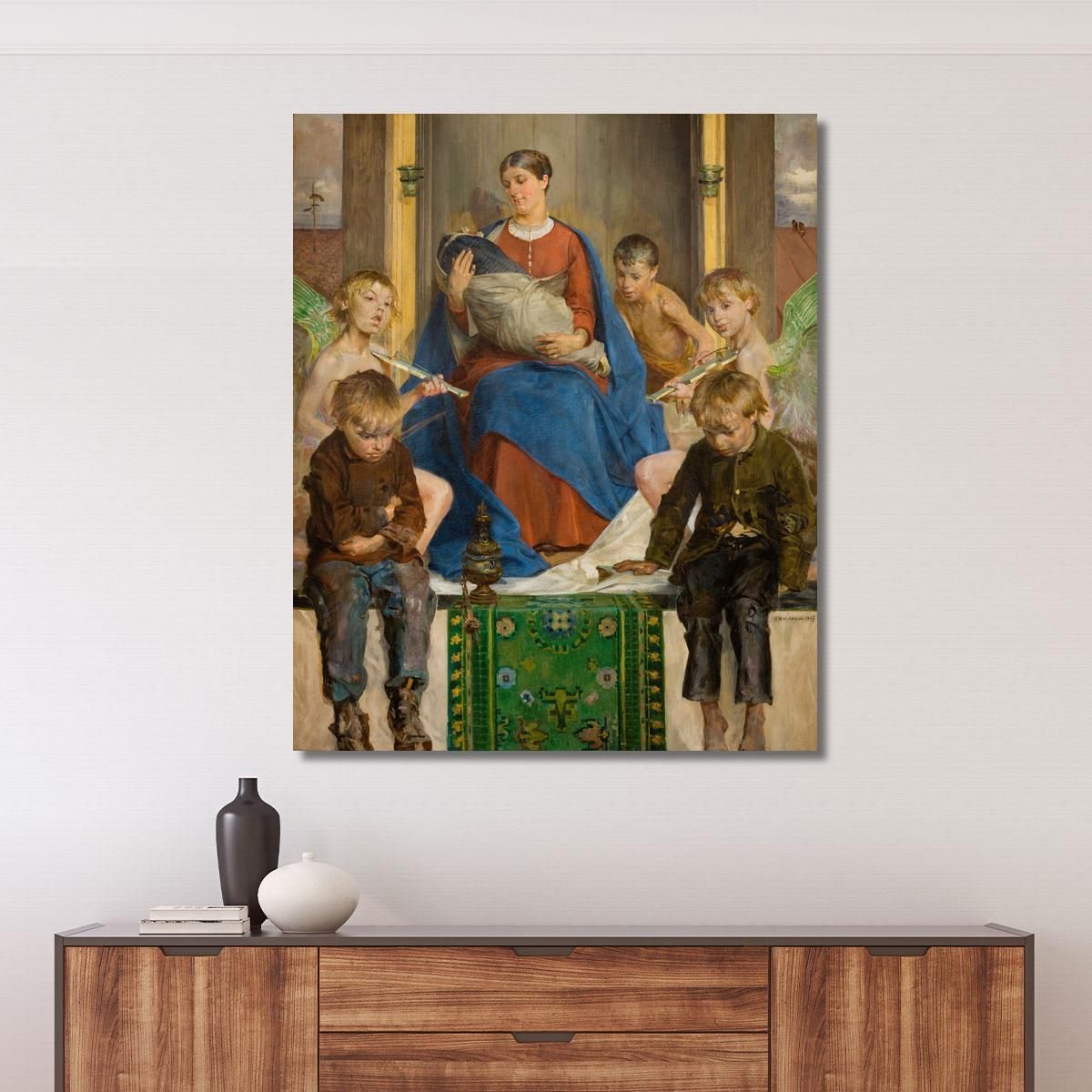 Madonna And Children Jacek Malczewski jml56 canvas print 