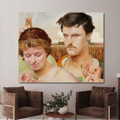 Music Right Wing Of The Triptych Jacek Malczewski jml61 canvas print 