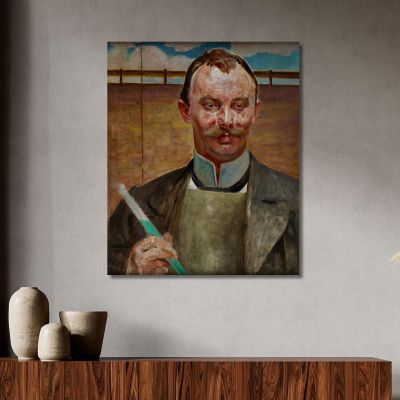 Portrait Of Alfred Stepek Jacek Malczewski jml80 canvas print 