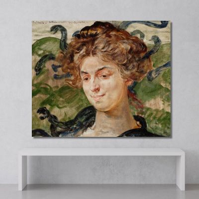 Portrait Of Helena Sulima Actress As Gorgon Jacek Malczewski jml86 canvas print 