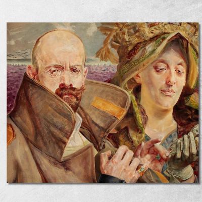 Primrose Self-Portrait With Wife Jacek Malczewski jml99 canvas print 