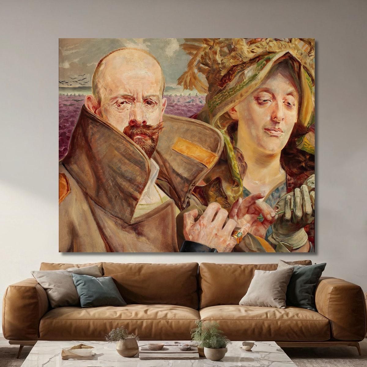 Primrose Self-Portrait With Wife Jacek Malczewski jml99 canvas print 