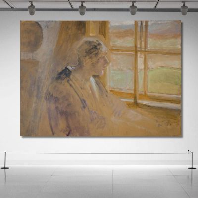 Sketch Of A Woman In The Window Jacek Malczewski jml118 canvas print 