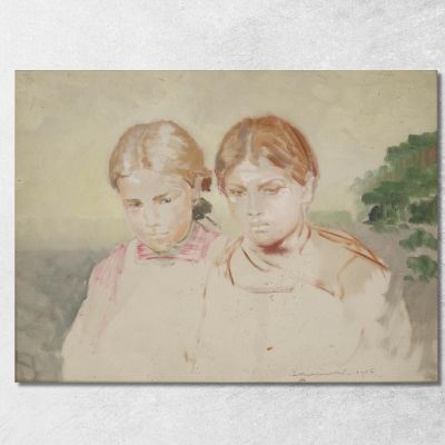 Two Girls Jacek Malczewski jml137 canvas print 