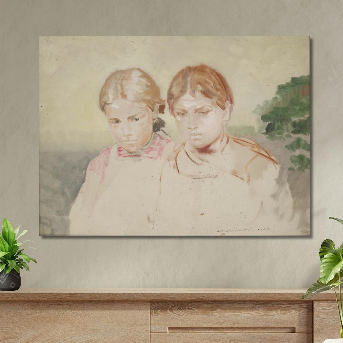 Two Girls Jacek Malczewski jml137 canvas print 