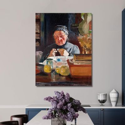 Woman At Table Sketch Jacek Malczewski jml145 canvas print 