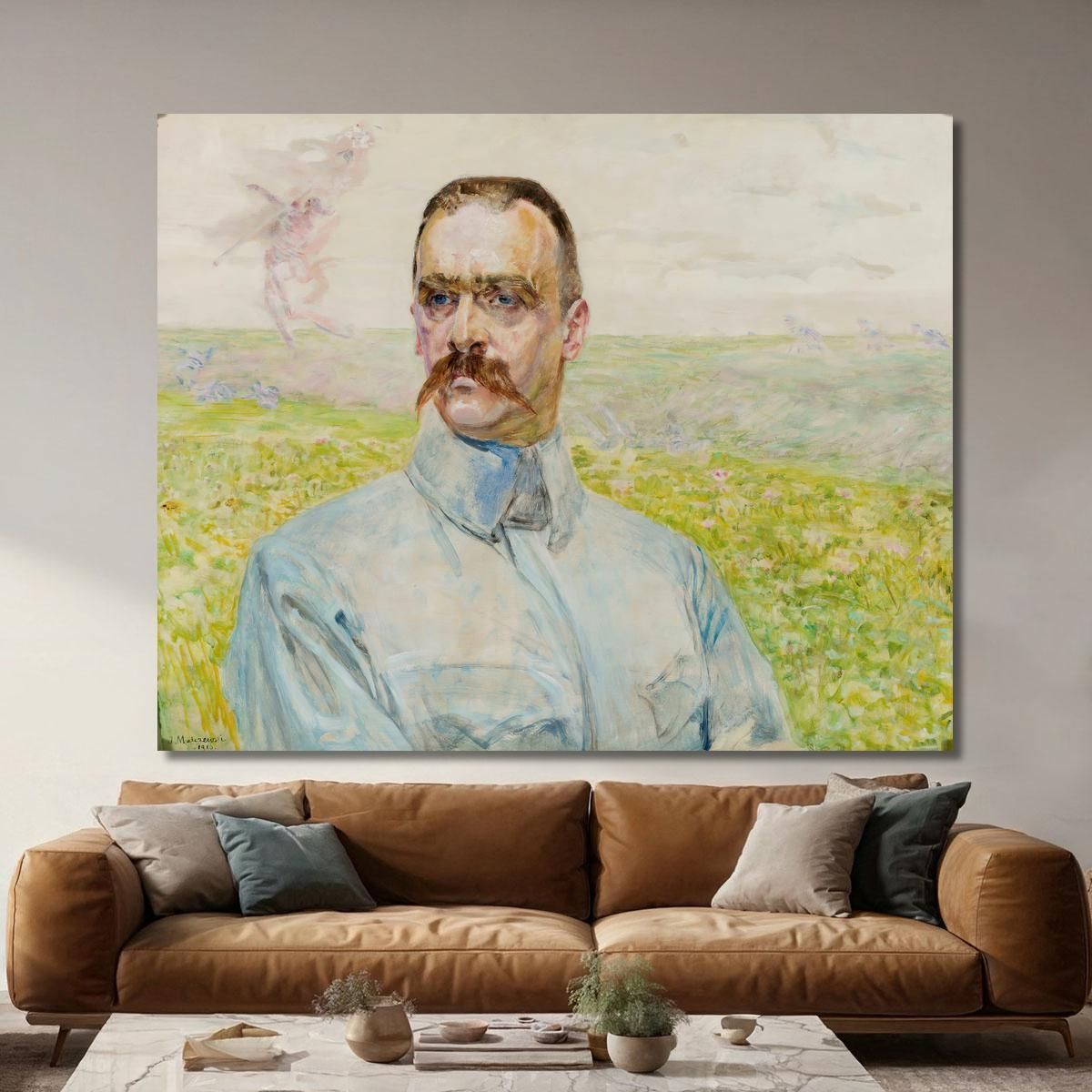 Portrait Of Brigadier Jozef Pilsudski Jacek Malczewski jml156 canvas print 