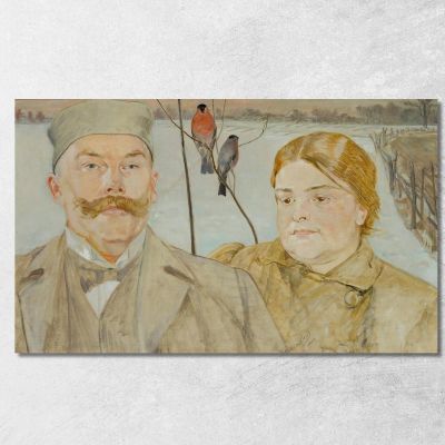 Portrait Of Waclaw Karczewski And Helena Karczewska Jacek Malczewski jml167 canvas print 