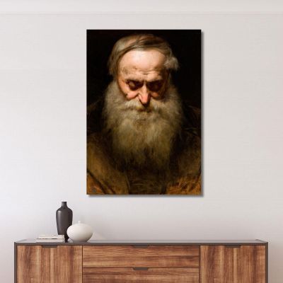Head Of An Old Man With A Grey Beard Jan Matejko jmt13 canvas print 