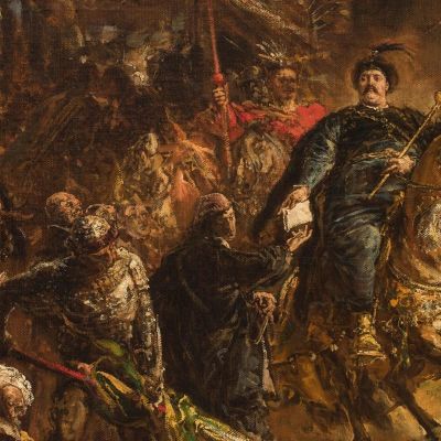 Jan Iii Sobieski Hands Canon Denhoff A Letter To The Pope Jan Matejko jmt15 canvas print