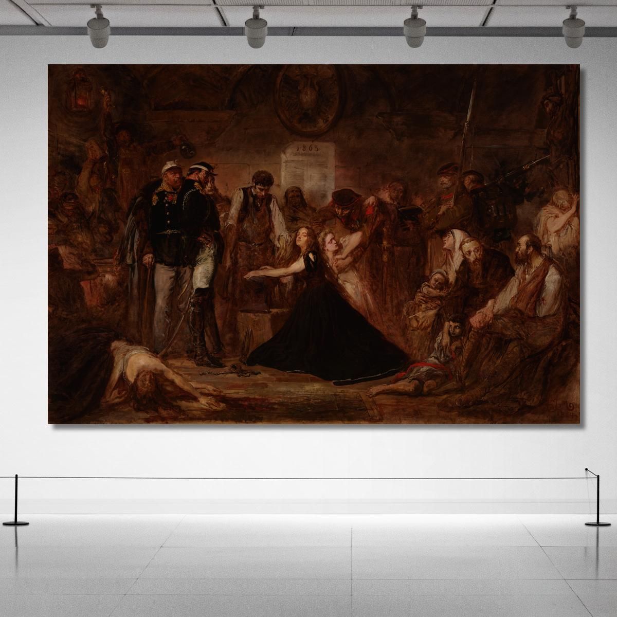 Polonia 1863 Poland Enchained Jan Matejko jmt26 canvas print 