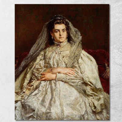 Portrait Of Artist S Wife Teodora Née Giebultowska Jan Matejko jmt30 canvas print 