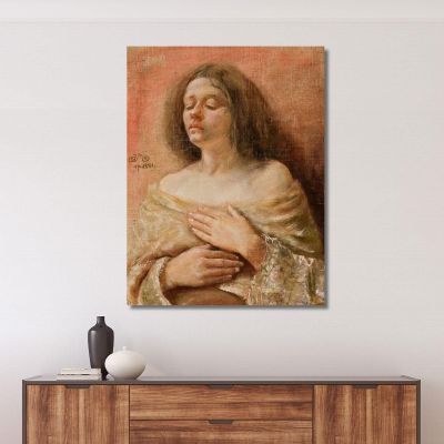Portrait Study Of A Woman Jan Matejko jmt50 canvas print 