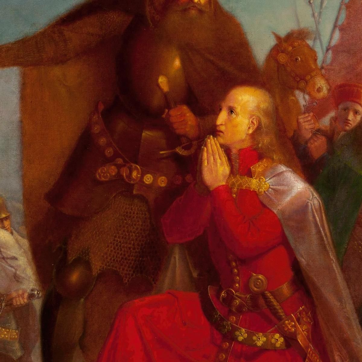 Wladyslaw Jagiello And Vytautas Praying Before The Battle Of Grunwald Jan Matejko jmt69 canvas print