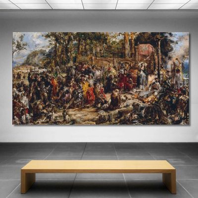 Baptism Of Lithuania From The Series History Of Civilization In Poland Jan Matejko jmt71 canvas print 