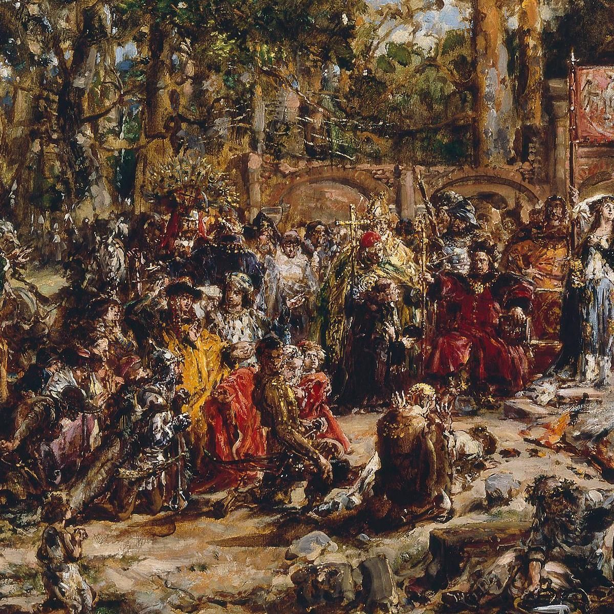 Baptism Of Lithuania From The Series History Of Civilization In Poland Jan Matejko jmt71 canvas print