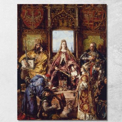 Founding Of The Academy 1361 1399 1400 Ad Jan Matejko jmt75 canvas print 