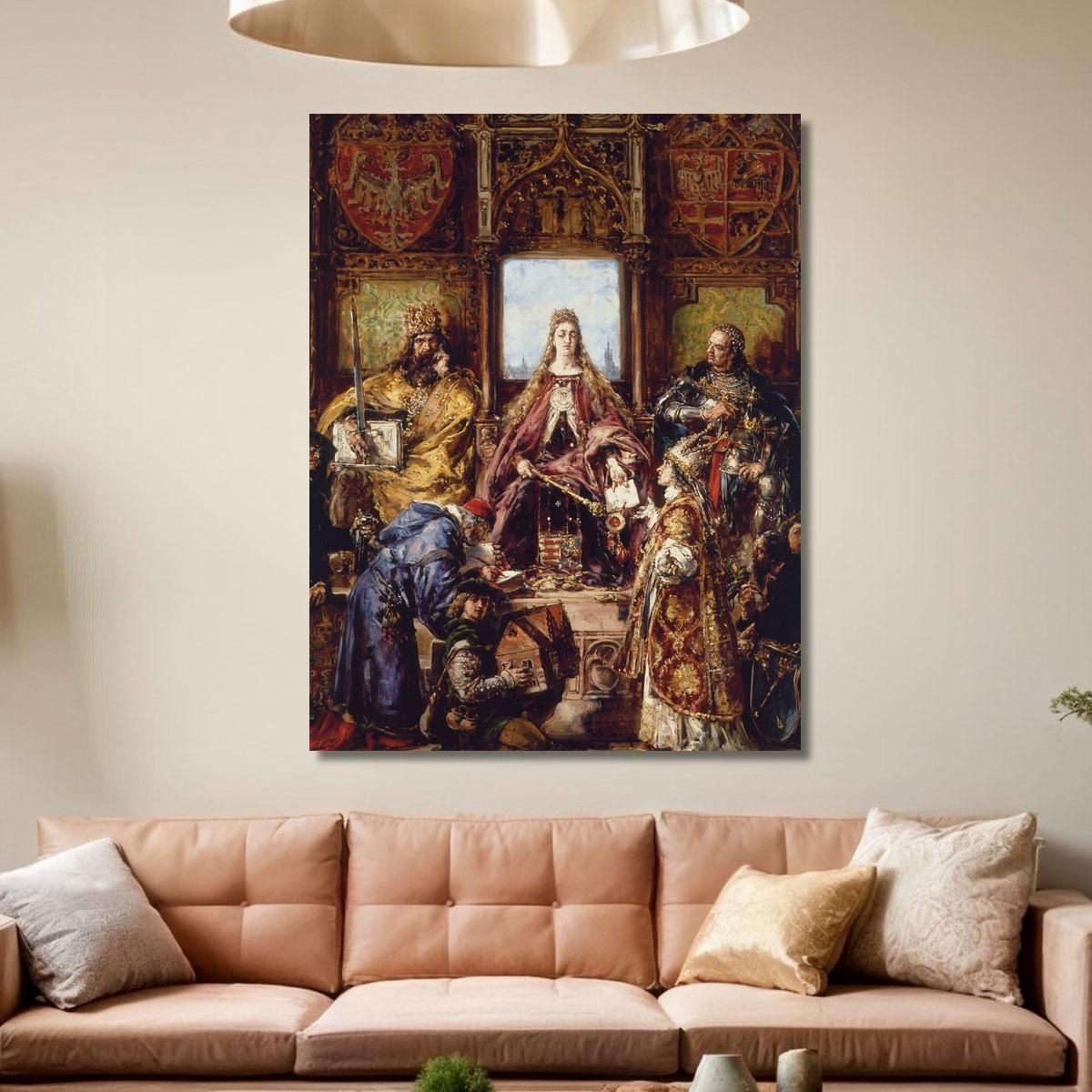 Founding Of The Academy 1361 1399 1400 Ad Jan Matejko jmt75 canvas print 