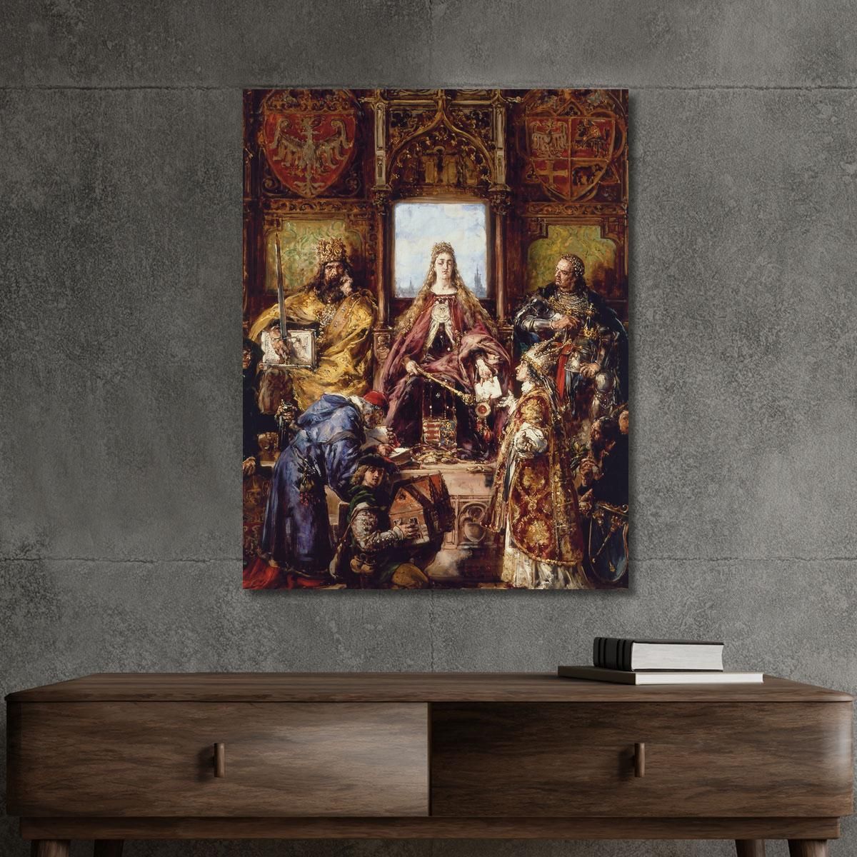 Founding Of The Academy 1361 1399 1400 Ad Jan Matejko jmt75 canvas print 