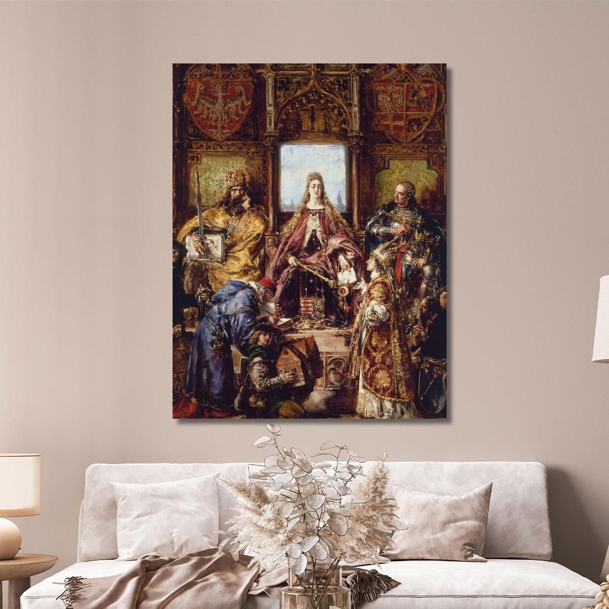 Founding Of The Academy 1361 1399 1400 Ad Jan Matejko jmt75 canvas print 