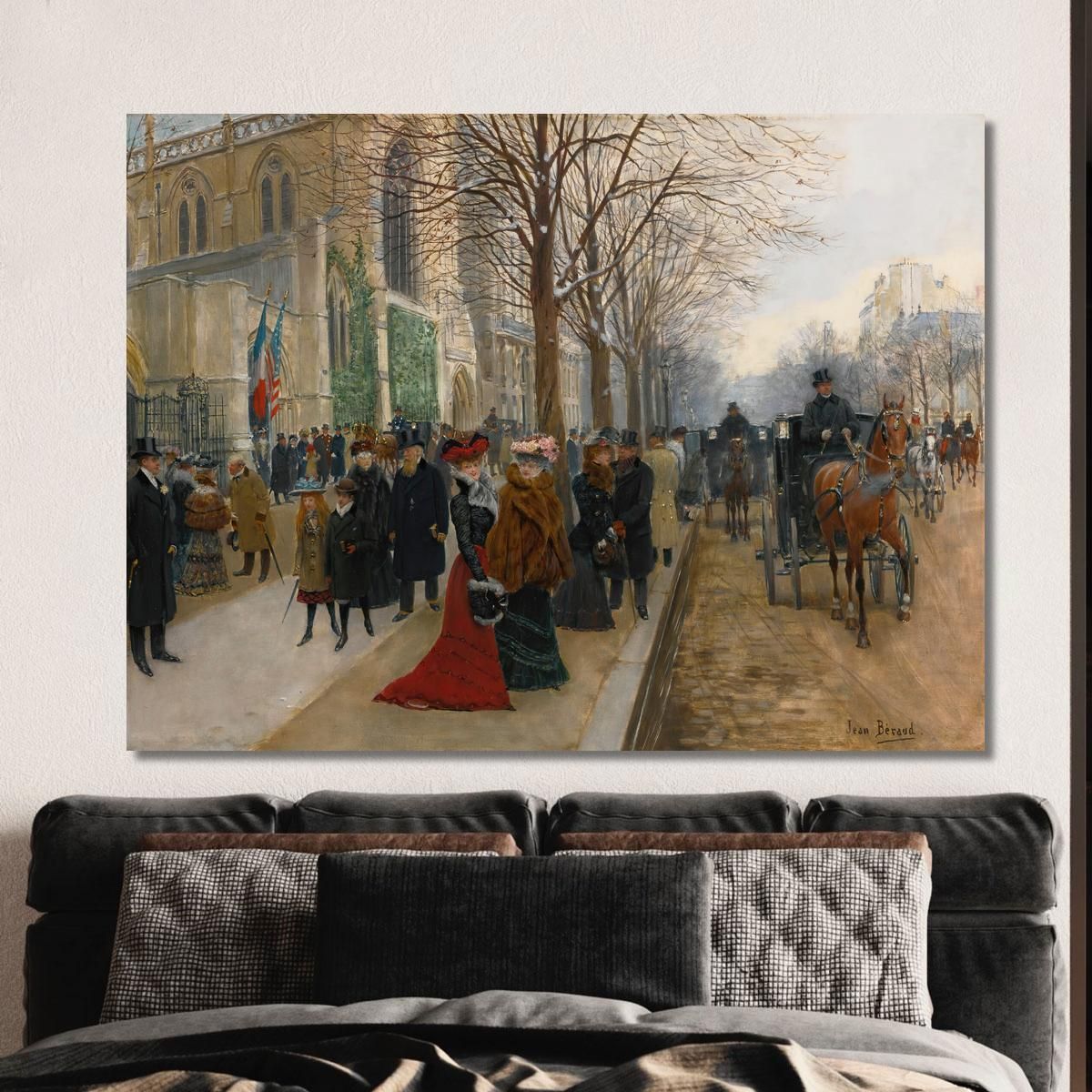 After The Service At The Church Of The Holy Trinity Christmas 1890 Jean Béraud jbr2 canvas print 