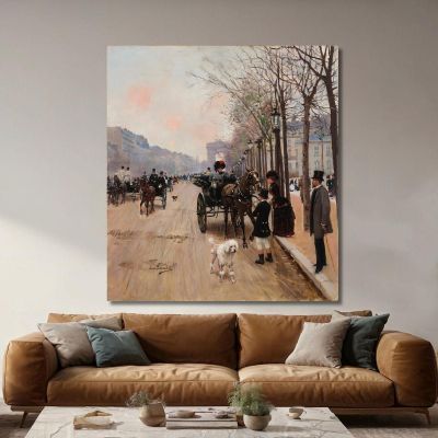 Champs-Élysées Jean Béraud jbr10 canvas print 