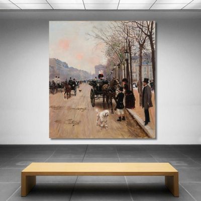Champs-Élysées Jean Béraud jbr10 canvas print 